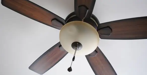 Fully installed ceiling fan with balanced blades and light fixture in Arlington, TX