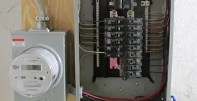 electrical panel upgrade service showing outdated electrical panel prepared for professional replacement in Arlington, TX