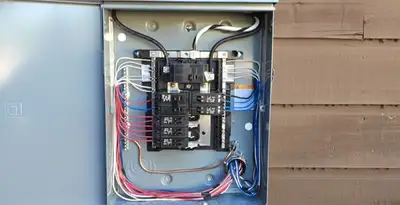 electrical panel upgrade service featuring newly installed electrical panel wired by licensed electricians in Arlington, TX