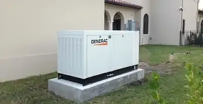 generator installation service showing standby generator professionally installed for residential power backup in Arlington, TX