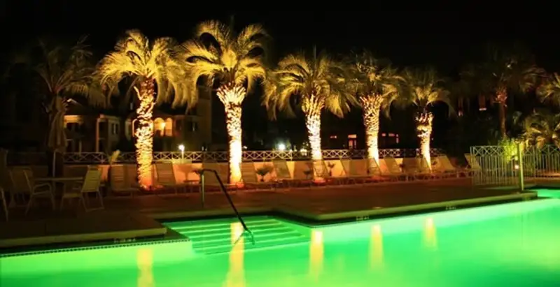 landscape lighting installation services illuminating outdoor recreational areas in Arlington, TX