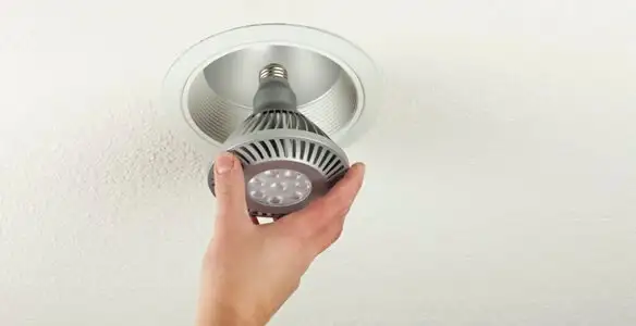 lighting installation service featuring recessed ceiling light installed by licensed professionals in Arlington, TX