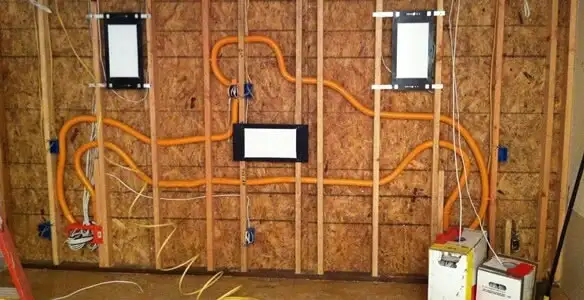 new construction wiring project displaying complete electrical system layout installed by professionals in Arlington, TX