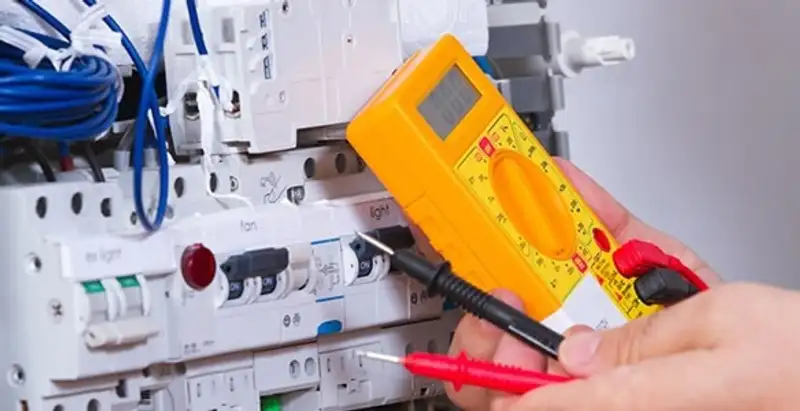 Residential electrician testing home electrical panel for safety and performance in Arlington, TX