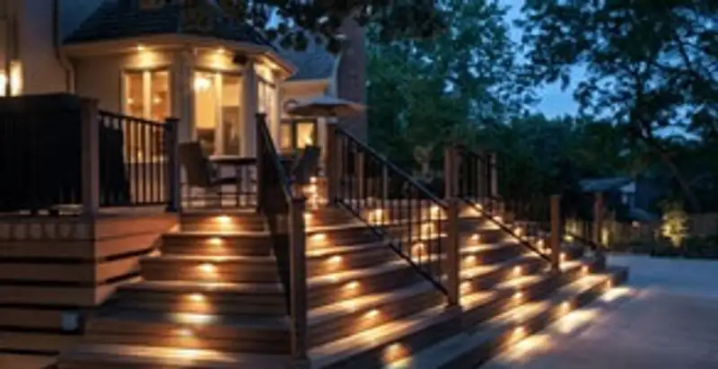 Residential electrician installing outdoor lighting for home safety in Arlington, TX